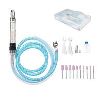 Sibomtex - Macinino a matita con tubo flessibile, 2 pinze, 35,5 cm, penna rotativa pneumatica, velocità continua, levigatrice, lucidatrice, smerigliatrice, strumento per incisione, con custodia per il