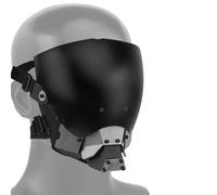 SIBOMTEX Maschera Cyberpunk Casco per adulti, Tech Wear, maschere futuristiche, Halloween, feste, cosplay, accessori per costumi, nero, lenti anti-appannamento