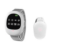 SIBOMTEX - Orologio wireless con allarme per l'enuresi notturna con cinturino per bambini e anziani, raggio di azione efficace 40 m, vibrazioni, suono e vibrazione, promemoria suono 30 min60 min90