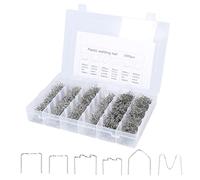 Sibomtex Saldatura Paraurti Auto Saldatura Noi per Plastiche Saldatrici Plastiche Borchie Plastica Aspetto Riparazione Macchina Kit di graffette Rammendo Repaing Standard Pre Cut Staple Set