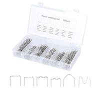 Sibomtex Saldatura Paraurti Auto Saldatura Noi per Plastiche Saldatrici Plastiche Borchie Plastica Aspetto Riparazione Macchina Kit di graffette Rammendo Repaing Standard Pre Cut Staple Set