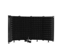 SIBOMTEX - Schermo isolante per microfono, portatile, da tavolo, assorbe il suono, filtro riflettente, per studio di canto (5 pannelli)