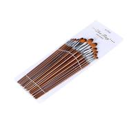 Sibomtex - Set di 13 pennelli professionali per pittura artistica, manico lungo in legno, in nylon, pennelli per pittura acrilica, olio, acquerello, guazzo, pittura del viso, disegno, forniture