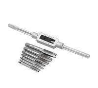 Sibomtex - Set di 8 tappi filettati per filettatura, filettatura metrica, M3, M4, M5, M6, M8, M10, M12, con 1 chiave regolabile da 30,5 a 30,5 cm