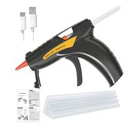 Sibomtex - Set di colla elettrica USB al litio con 50 bastoncini di colla, 0,7 x 150 mm