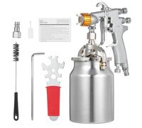Sibomtex Set di strumenti professionali ing Set di strumenti per verniciatura per telaio auto, ugelli da 1,7 mm, con tazza fluida da 1000 cc, mini palmare a mano per auto Repa mobili superficie parete