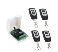 SIBOMTEX Smart Home 433Mhz RF DC 12V 2CH Codice di apprendimento Telecomando Wireless Interruttore Relè Ricevitore Trasmettitore Sistema di Interruttore Telecomando Universale e Lungo Raggio 50M RF