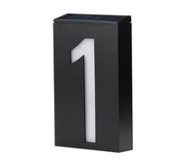 Sibomtex - Targa con numero civico a energia solare, con luce LED, per indirizzi, casa, casa, cortile, strada