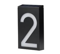 Sibomtex - Targa con numero civico a energia solare, con luce LED, per indirizzi, casa, casa, cortile, strada