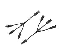 SIBOMTEX Y Branch Connettori solari Adattatore per cavo parallelo Connettore per cavo solare a 3 vie Autobloccante IP67 Pannello PV impermeabile Connettore di estensione maschio femmina 12AWG