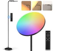 SIBRILLE RGB Lampada da Terra Salotto, 36W 2400LM Super Luminosa, Moderna Piantana Lampada da Terra Dimmerabile con Telecomando, 3000K-6000K Lampade da Terra per Soggiorno Camera da Letto Ufficio