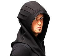 SIC HOODS Kombat Ninja Hood Black Mask Scorpion Costume Zero Cosplay Tech Dark Wear, Nero, Taglia unica
