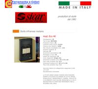 SICAR Stufa a Gas Metano Gpl Infrarossi a Parete a Pavimento MADE IN ITALY [EEK: A]