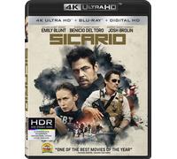 Sicario (4K UHD Blu-ray) Emily Blunt Benicio Del Toro Josh Brolin Victor Garber