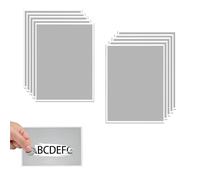 Sicheii 10 Pezzi A5 Grandi Adesivi da Grattare, 21 x 14,8 cm Gratta e Vinci Personalizzato, Etichette Autoadesive da Grattare Per Giochi di Carte, Risparmio per Piccole Imprese (Argento)