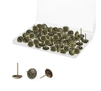 Sicheii 11 puntine da 16 mm per tappezzeria per mobili con scatola, 100 puntine decorative a forma di margherita, puntine antiche per legno, chiodi da tappezzeria, puntine per divano, forniture fai da