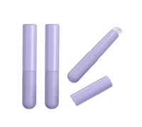 Sicheii 3 pennelli per labbra in silicone con copertura, spazzola per labbra riutilizzabile, balsamo per labbra portatile, applicatore per rossetto, lucidalabbra e inchiostro, correttore (viola)