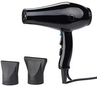 Sichler Beauty Asciugacapelli professionale 2000 W con 2 velocità, 3 temperature, colpo d'aria fredda e 2 beccucci styling, nero