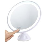 Sichler Beauty Countertop Vanity Mirrors - Specchio per Trucco: Ventosa- Specchio cosmetico con Luce LED, con Batteria, ingrandimento 5X (da Trucco Luce, ingranditore Ventosa, Lente d'Ingrandimento)