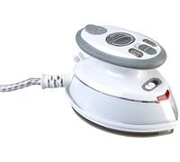 Sichler Haushaltsgeräte ferro da stiro da viaggio a vapore 110/230 V, serbatoio 40 ml, 3 livelli, bianco/grigio