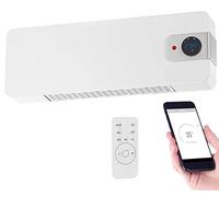 Sichler Haushaltsgeräte Stufe elettriche - riscaldatore ventilatore WLAN: Ventilatore a parete in ceramica, termostato digitale, 2.000 watt (termoventilatore con controllo app, riscaldamento wifi)