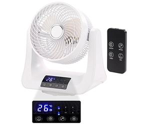 Sichler Haushaltsgeräte Telecomando per Ventilatore: Ventilatore da soffitto e circolatore d'Aria, Bianco, Digitale, 3 velocità (da Tavolo con Telecomando, Terra, Clima)