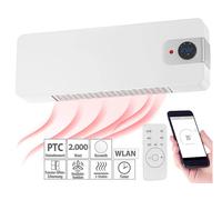 Sichler WLAN Ceramica Ventola Riscaldamento,Display LED,2.000 W, App, Google &