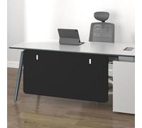 Sichtschutz Unter Dem Schreibtisch - Pannello Privacy Sotto la Scrivania 60-120 cm Pannello Divisorio Fonoassorbente in PET per Ridurre Il Rumore e Il Disturbo Visivo(Nero,100x60cm/39.4x23.6in)