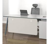 Sichtschutz Unter Dem Schreibtisch - Pannello Privacy Sotto la Scrivania 60-120 cm Pannello Divisorio Fonoassorbente in PET per Ridurre Il Rumore e Il Disturbo Visivo(Beige,80x60cm/31.5x23.6in)