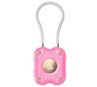 Sichy Custodia AirTag con cavo metallico, Blocco sicuro AirTag portachiavi, IPX7 impermeabile, 360 ° Hard Protective Air Tag. Portachiavi per Apple Air tag per portachiavi, auto, bagagli