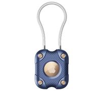 Sichy Custodia AirTag con cavo metallico, Blocco sicuro AirTag portachiavi, IPX7 impermeabile, 360 ° Hard Protective Air Tag. Portachiavi per Apple Air tag per portachiavi, auto, bagagli