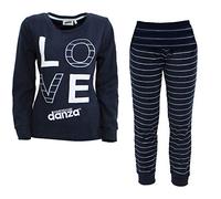 siciem Pigiama Donna in Pile Girocollo Dimensione Danza Art. DD20114 (44/M, Navy)