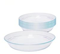 Sicignano | 10 Vassoi Bavarese in Plastica Trasparente - Per Dolci, Dessert, Profiterole, Struffoli, Pastiera, Baba, Torta - Riutilizzabili e Facili da Pulire, Infrangibile, Antigraffio (22 cm)