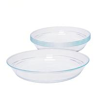 Sicignano | 5 Vassoi Bavarese in Plastica Trasparente - Per Dolci, Dessert, Profiterole, Struffoli, Pastiera, Baba, Torta - Riutilizzabili e Facili da Pulire, Infrangibile, Antigraffio (32 cm)