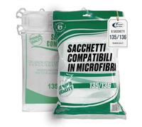 Sicignano 6 Sacchetti Compatibili per Aspirapolvere Folletto VK135 VK136 I Sacchetti in Microfibra a 5 Strati con Carboni Attivi I Ricambio Alternativo Non Originale