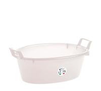 Sicignano | Bacinella Ovale in Polietilene - Idonea al Contatto Alimentare - Multiuso Cucina, Lavanderia, Giardinaggio e Pulizie Domestiche - Resistente, Leggera e Colorata (Neutro, 1, 80 cm)