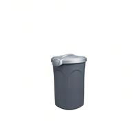 Sicignano | Bidone con Coperchio Speedy 8 Litri Silver con Maniglie e Chiusura con Clip, Ideale per Cibo per Cani Gatti, Adatto a Raccolta Rifiuti - 24x27x31h cm, Contenitore Piccolo Leggero