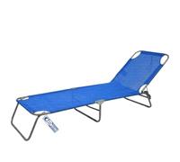Sicignano Brandina Pieghevole in Ferro con Textilene 195x55cm (Blu)