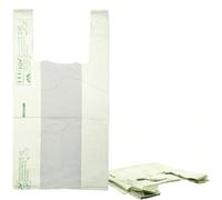 Sicignano | Buste Spesa Shopper Biodegradabili, Compostabili, Riutilizzabili, con Manici, Confezione da 3 kg - Sacchetti in Plastica per Alimenti, Normativa UNI EN 13432:2002, 24x14x30h cm