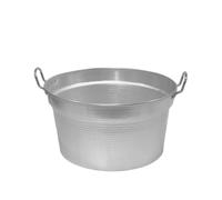 Sicignano | Caldaia Ø 32 x 18h cm in Alluminio 99,5% Capacità 7L - Manici in Alluminio, Spessore 1-2 mm - Made in Italy, Per Zuppe, Sughi e Uso Professionale