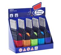 Sicignano Casalinghi Box 20 Accendini Mini Pieghevoli Ricaricabili Stab Foldable 5 Colori Assortiti (Formato Scorta) Collo Flessibile Display Espositore