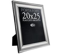 Sicignano Casalinghi Portafoto Silver Altea 20x25 cm, Cornice Elegante Placcata Argento, Resistente a Macchie e Graffi, Design Minimalista e Raffinato per Foto e Stampe