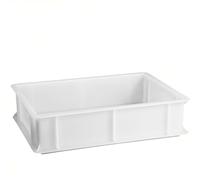 Sicignano Casalinghi Vaschetta Cassetta Service per Impasti 40×30x10h cm con Fondo e Pareti Chiuse, Capacità 10 litri, Impilabile, Bianco, Polietilene Alimentare Lavabile in Lavastoviglie