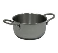 Sicignano | Casseruola Acciaio Inox Daisy Uso Alimentare Ø16 cm, 2 Manici, Fondo Induzione - per Fornello Gas Piastra Elettrica Piano Vetroceramica Induzione - Lavabile in Lavastoviglie, Made in Italy