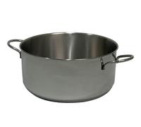 Sicignano | Casseruola Acciaio Inox Daisy Uso Alimentare Ø28 cm, 2 Manici, Fondo Induzione - per Fornello Gas Piastra Elettrica Piano Vetroceramica Induzione - Lavabile in Lavastoviglie, Made in Italy