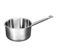 Sicignano | Casseruola Fonda 1 Manico Ø20 cm, Acciaio Inox 18/10 con Triplo Fondo, per Gas Elettrico Induzione Vetroceramica, Linea Master - Made in Italy - per Ristorazione e Uso Domestico