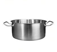 Sicignano | Casseruola Fonda Ø32 cm, Acciaio Inox 18/10 con Triplo Fondo, per Gas Elettrico Induzione Vetroceramica, Linea Master - Made in Italy - per Ristorazione e Uso Domestico