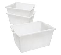 Sicignano | Cesta Pane in Polietilene - Adatta a Contatto Alimentare - Made in Italy - Impilabile, Professionale, per Forni e Panifici (Cesta Chiusa 70L, 3 Pezzi)