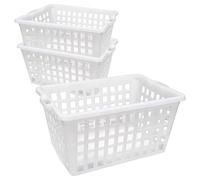 Sicignano | Cesta Pane in Polietilene - Adatta a Contatto Alimentare - Made in Italy - Impilabile, Professionale, per Forni e Panifici (Cesta Aperta 100L, 3 Pezzi)