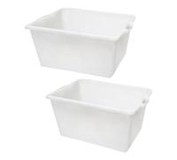 Sicignano | Cesta Pane in Polietilene - Adatta a Contatto Alimentare - Made in Italy - Impilabile, Professionale, per Forni e Panifici (Cesta Chiusa 70L, 2 Pezzi)